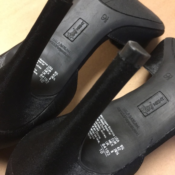 Fioni Night Black Peep Toe High Heels - Picture 4 of 8